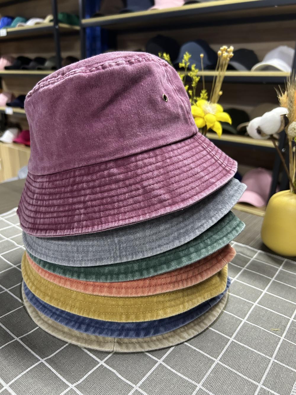 C17 纯棉水洗渔夫帽跨境专供
