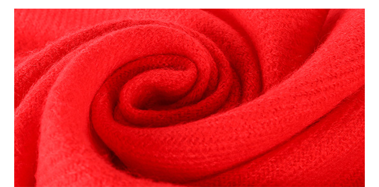 加厚针织红围巾(图10)