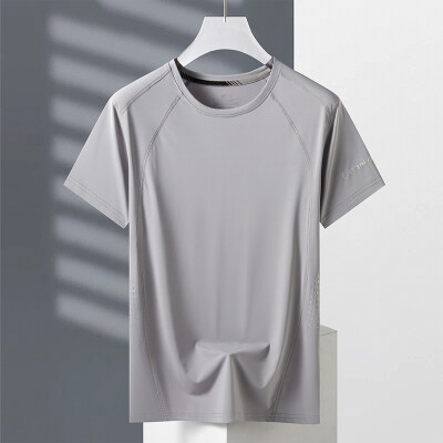 商品封面图片,跨境户外运动休闲短袖T恤冰丝圆领