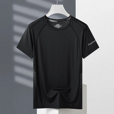 商品封面图片,跨境户外运动休闲短袖T恤冰丝圆领