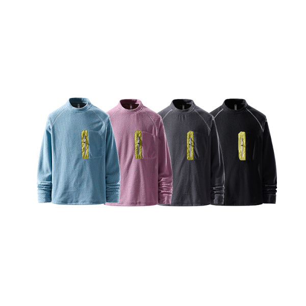 90603 户外美式重磅长袖男女冬季宽松慵懒风打底衫上衣