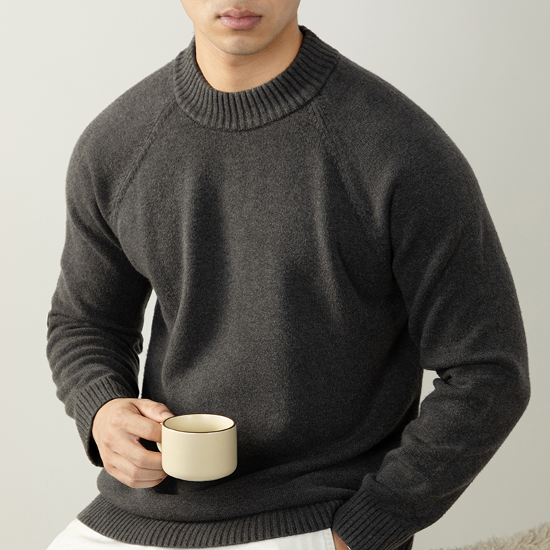 14136 绵羊毛莱赛尔半高领长袖毛衣