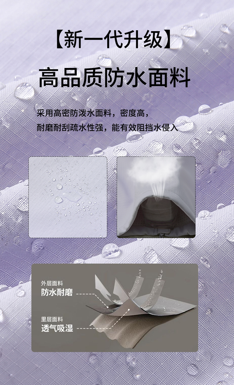 37-688#基础款薄绒连帽软壳冲锋衣纯色三防风衣保暖单层外套 冲锋衣 细节展示 启虎