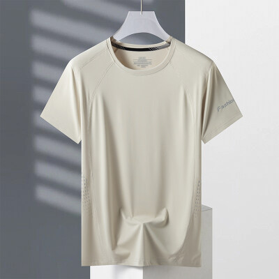 商品封面图片,跨境户外运动休闲短袖T恤冰丝圆领