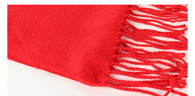 加厚针织红围巾(图9)