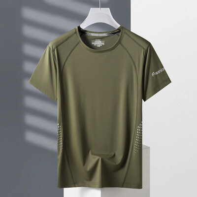 商品封面图片,跨境户外运动休闲短袖T恤冰丝圆领