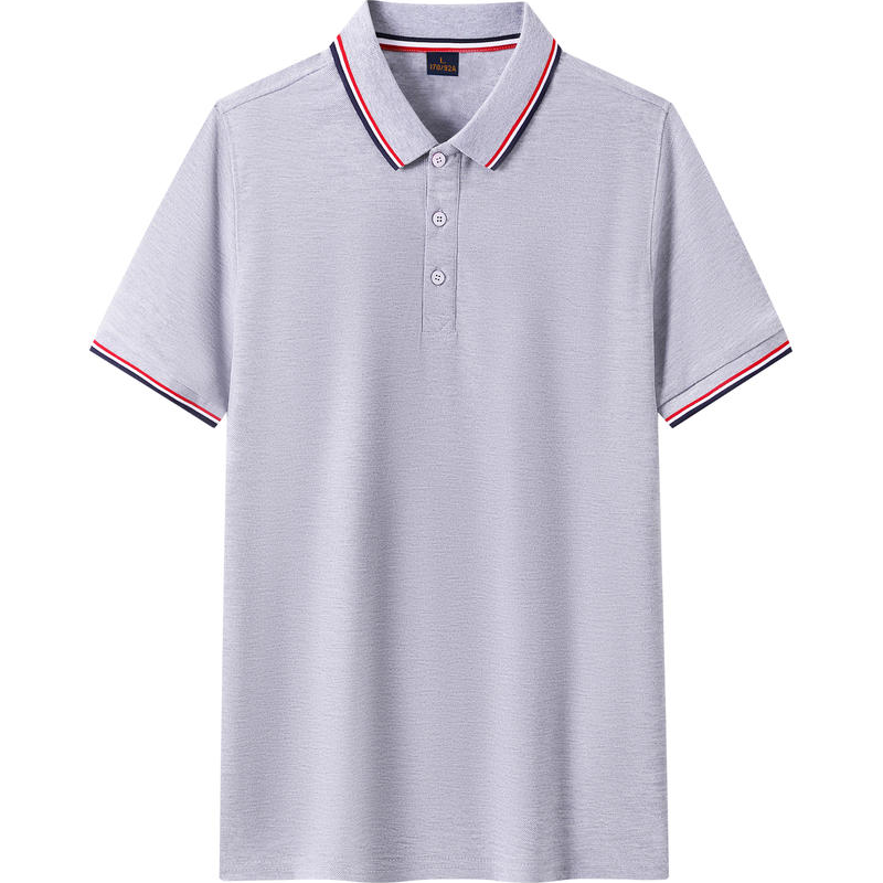 1904 新款CVC海藻棉间色普通领商务舒适休闲工作服polo衫