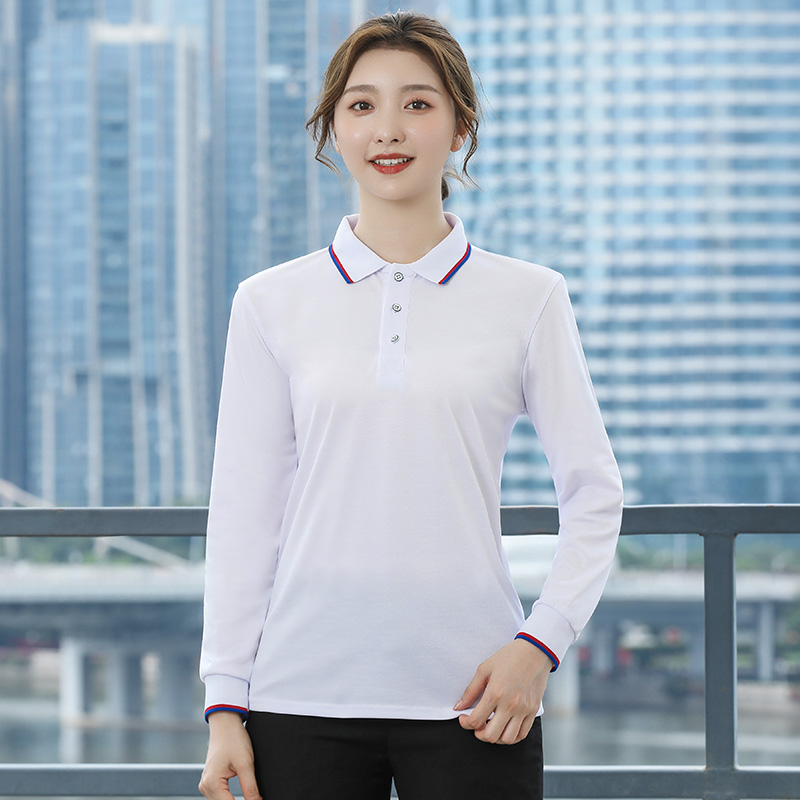 202长袖 工作服定制翻领长袖上衣POLO衫