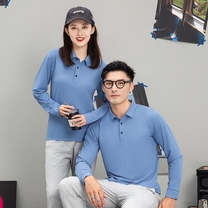 动感珠地百搭男女同款POLO衫长袖