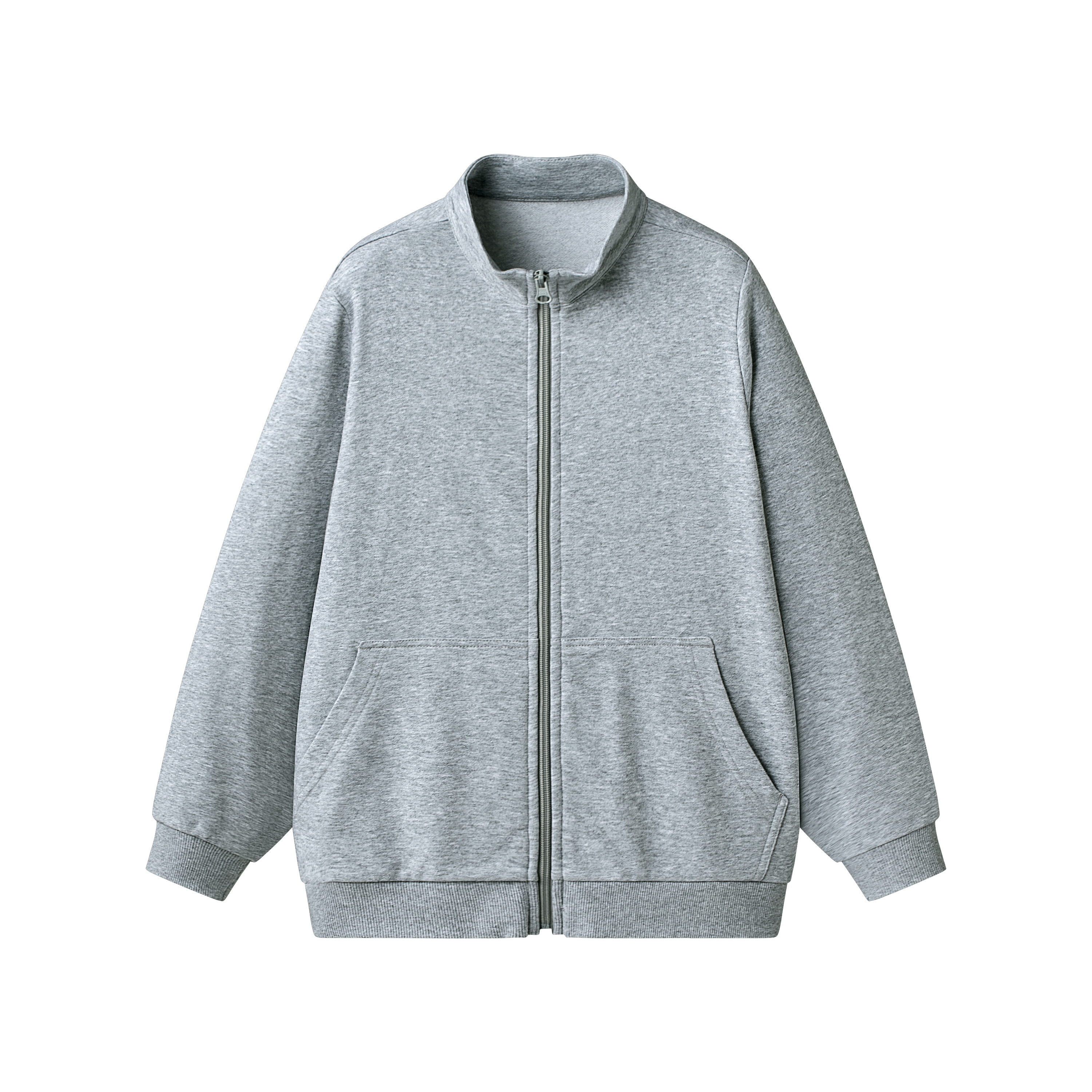 0038 300克26支毛圈布立领开衫拉链卫衣