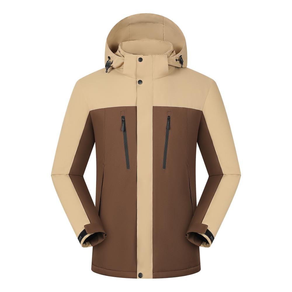 009 一体羽绒复合750贴膜布双层贴膜连帽加棉冲锋衣