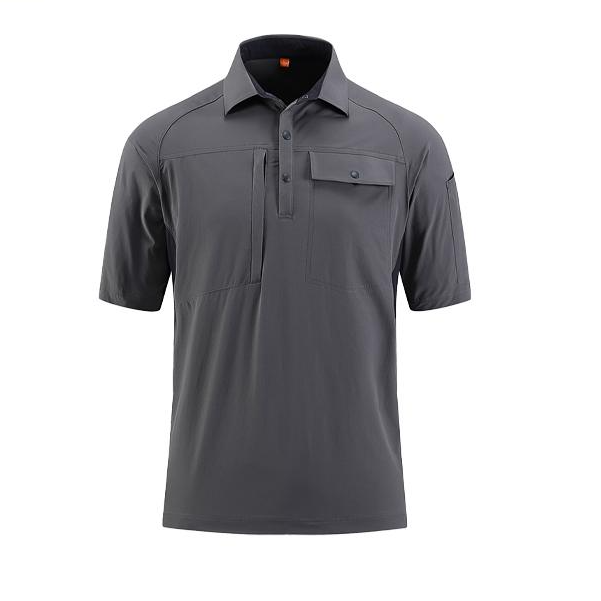 68008 锦氨冰凉速干半门襟夏季工装短袖上衣