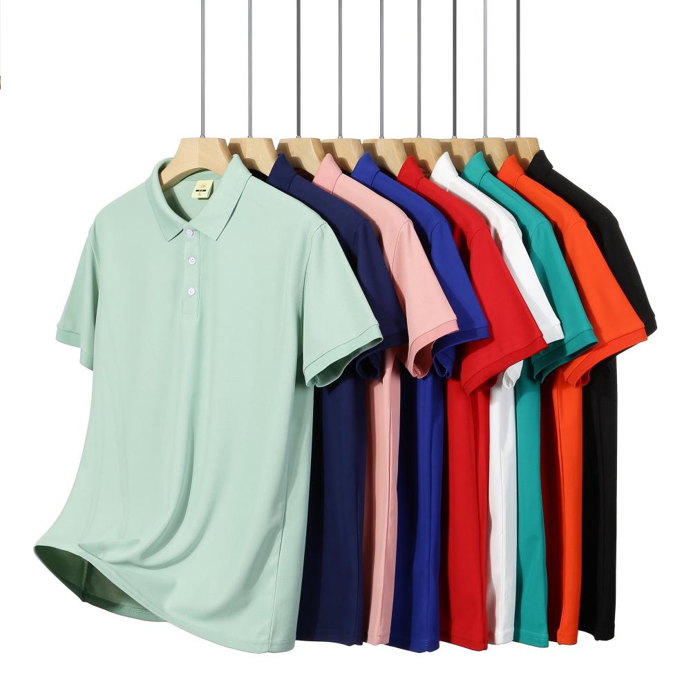 2366 海岛棉舒适简约纯色翻领