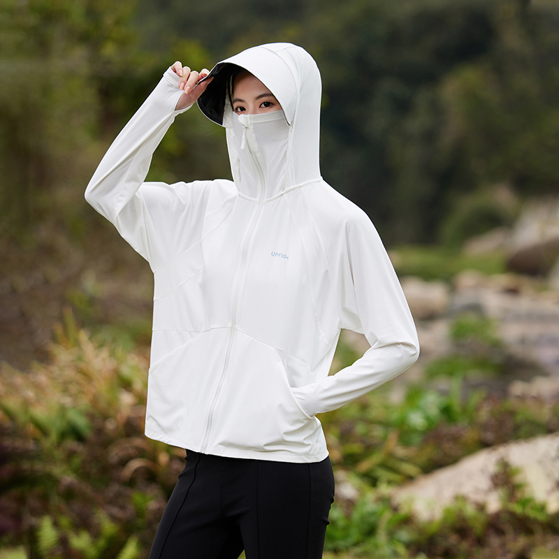 F2359 跨境冰丝防晒衣男女同款皮肤衣夏季薄款UPF50+开衫防晒服防紫外锦纶线罩衫