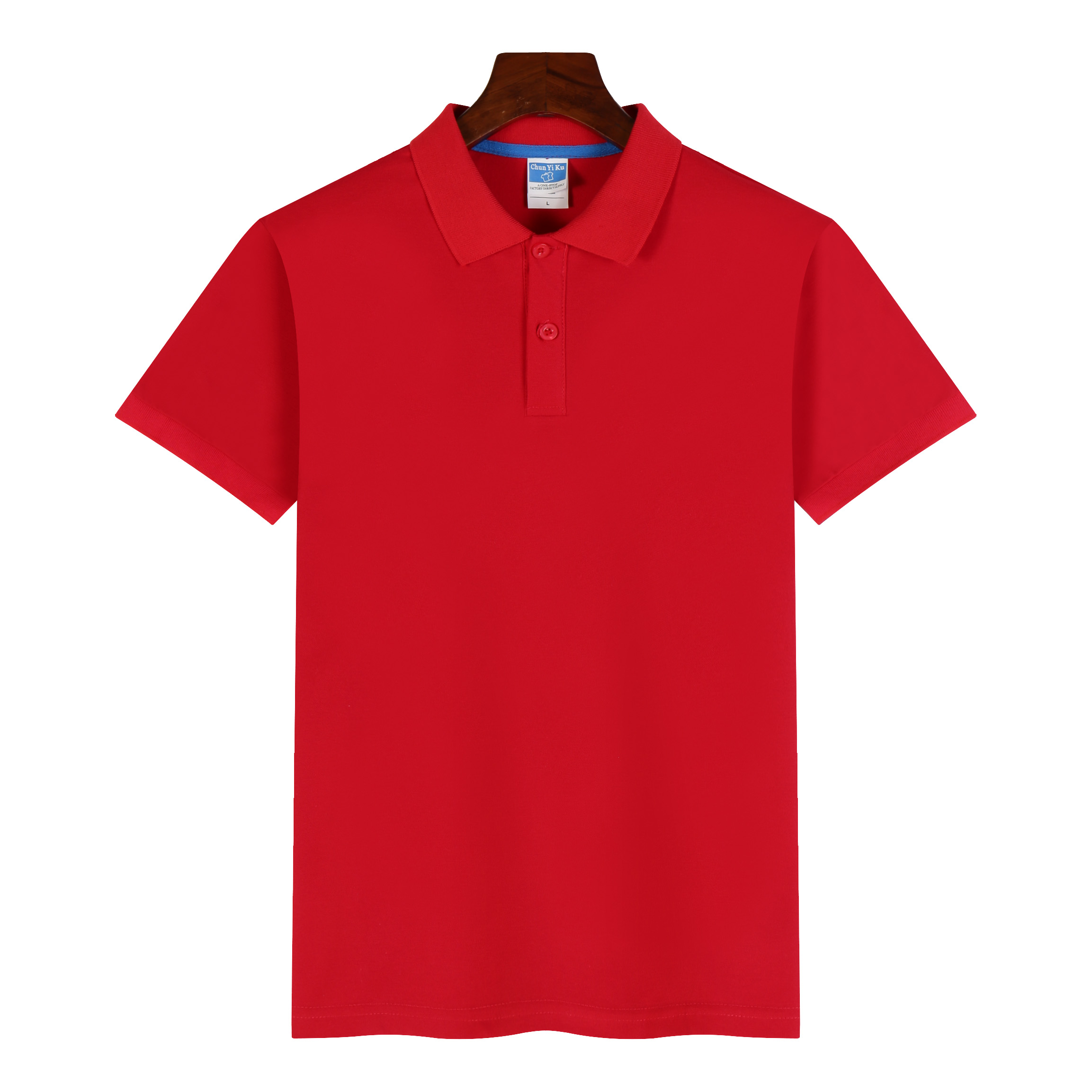 112 200克CVC纯色翻领短袖