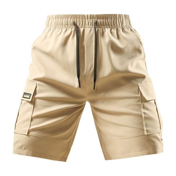 265 跨境欧版工装短裤夏季潮流薄款外穿运动宽松纯色直筒五分裤