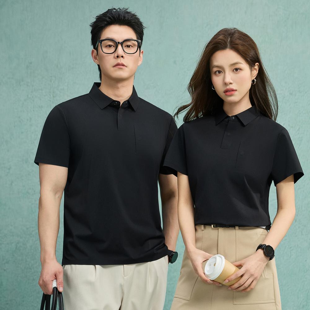 258 防晒迪桑皱10A抗菌翻领短袖