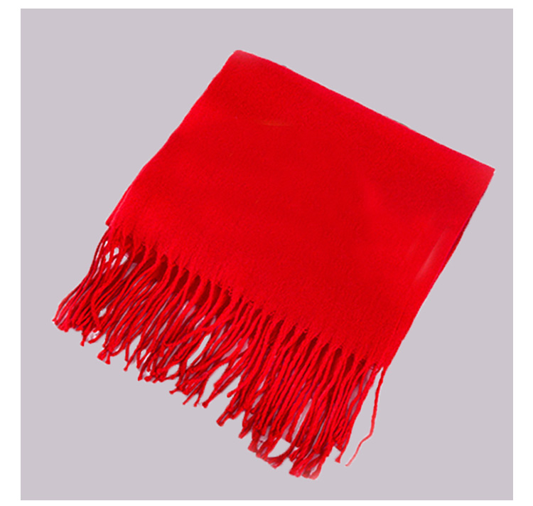 加厚针织红围巾(图6)