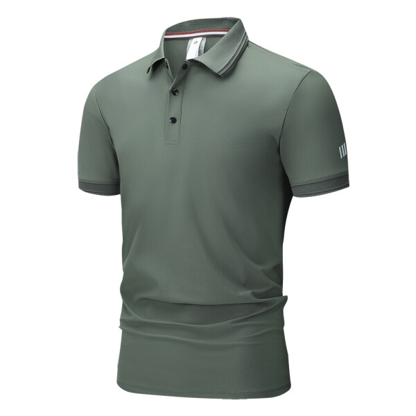 8027 跨境高级感冰丝弹力透气速干polo衫