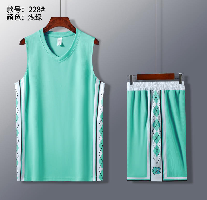 北卡球员版 浅绿色 篮球服 团队定制 启虎