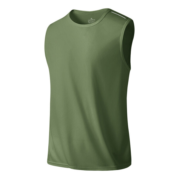 2501 夏季亲肤柔软速干网眼运动圆领背心跨境冰丝透气上衣