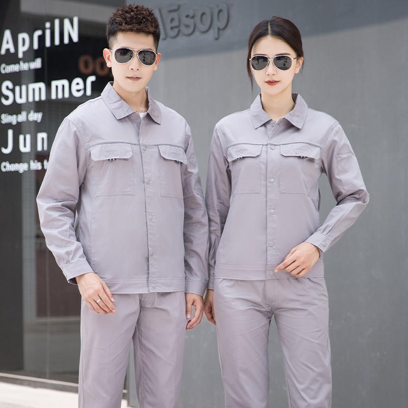 商品封面图片,纯棉织带反光条夏季长袖工程服上衣/套装