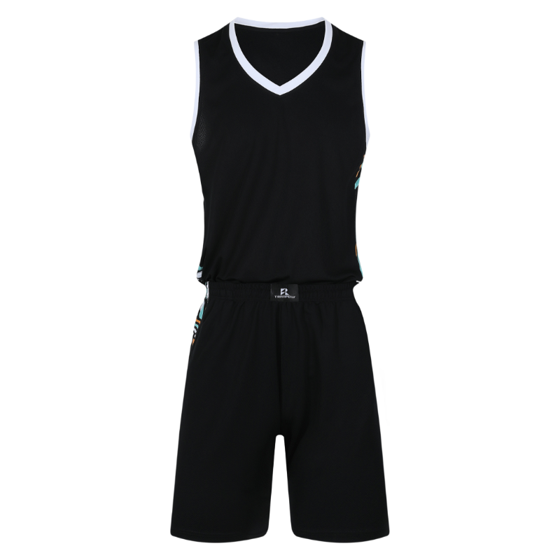 篮球训练服（款号8455） 黑色 篮球服 团队定制 启虎