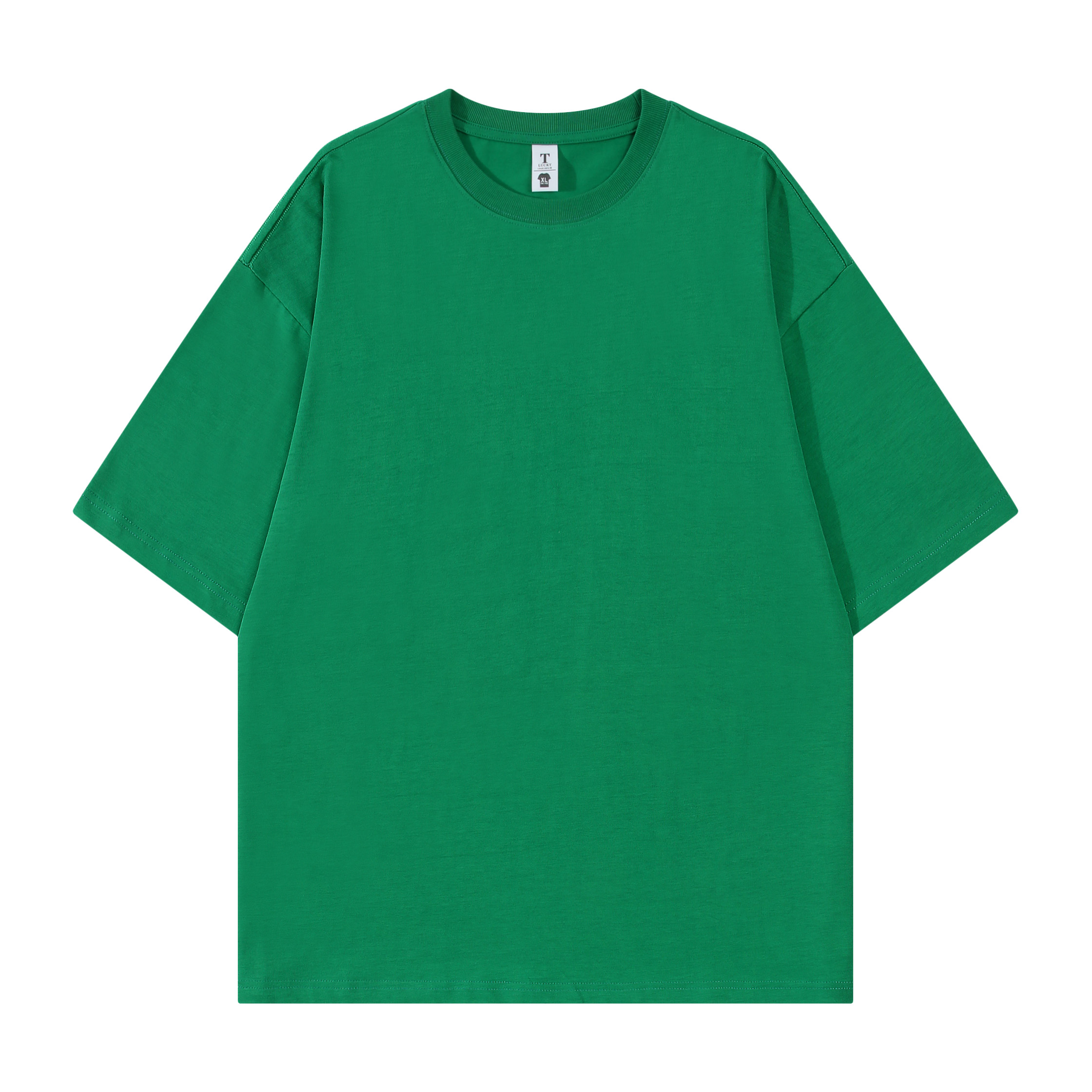 104（新标T03） 32支双纱240克潮牌重磅大落肩宽松纯棉圆领