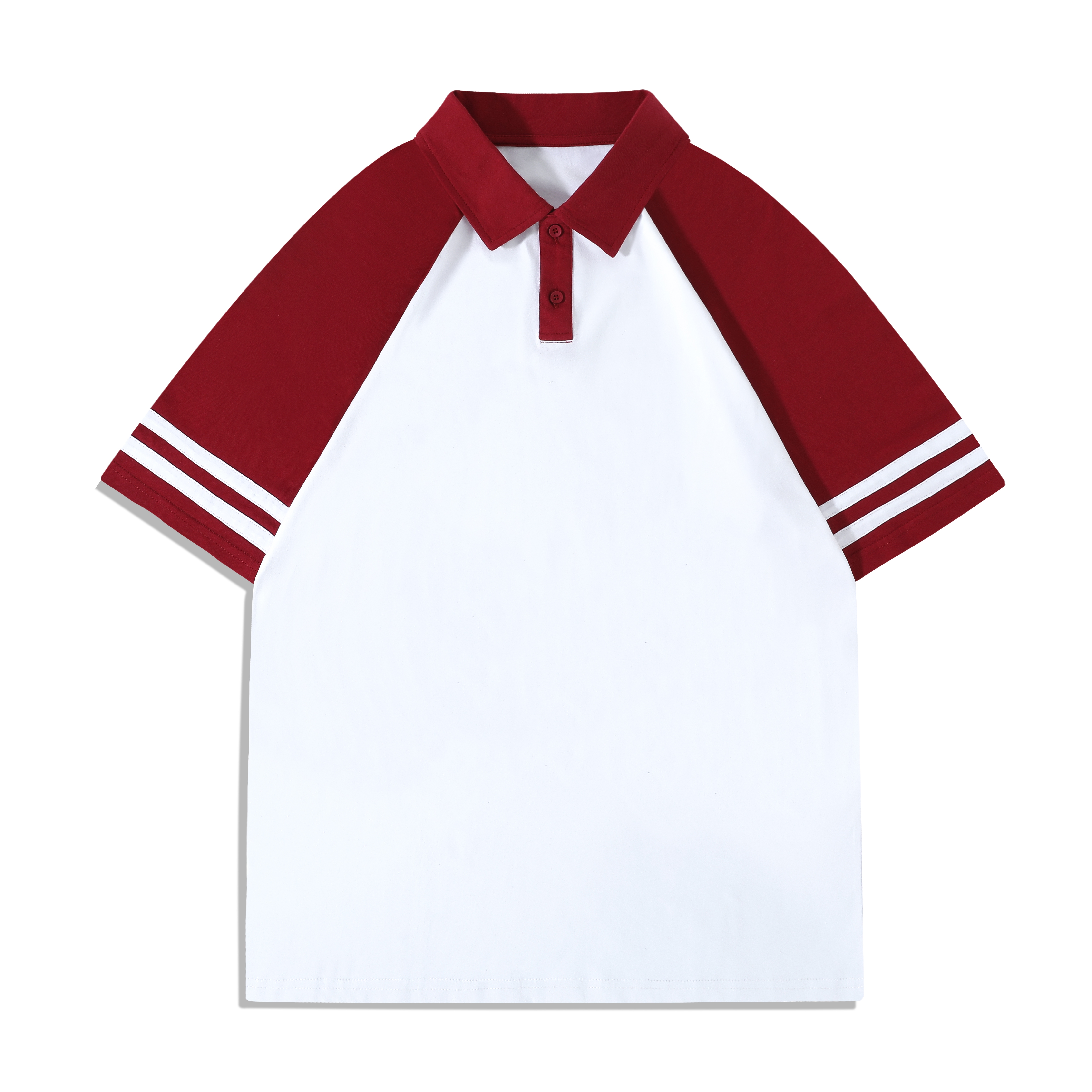 新款M082 新款P082 纯棉双杠拼色插肩翻领POLO(200克)