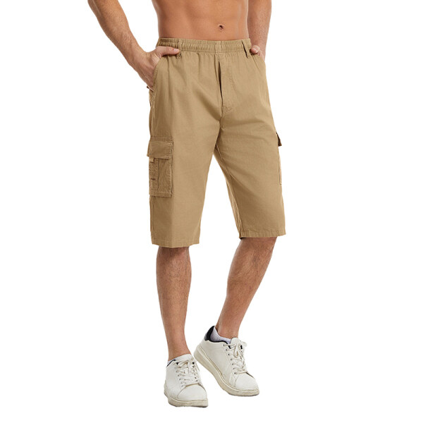 KZ2618 夏季跨境中老年爸爸装商务休闲短裤宽松七分裤