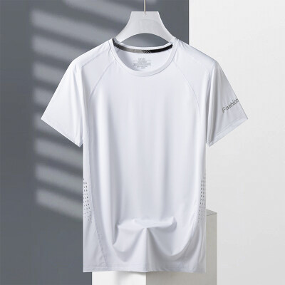 商品封面图片,跨境户外运动休闲短袖T恤冰丝圆领