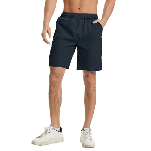 KZ9916 夏季运动多口袋五分裤宽松跨境商务休闲纯棉