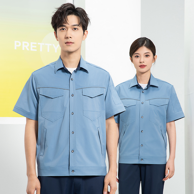 506 速干吸排扣子款短袖上衣/套装