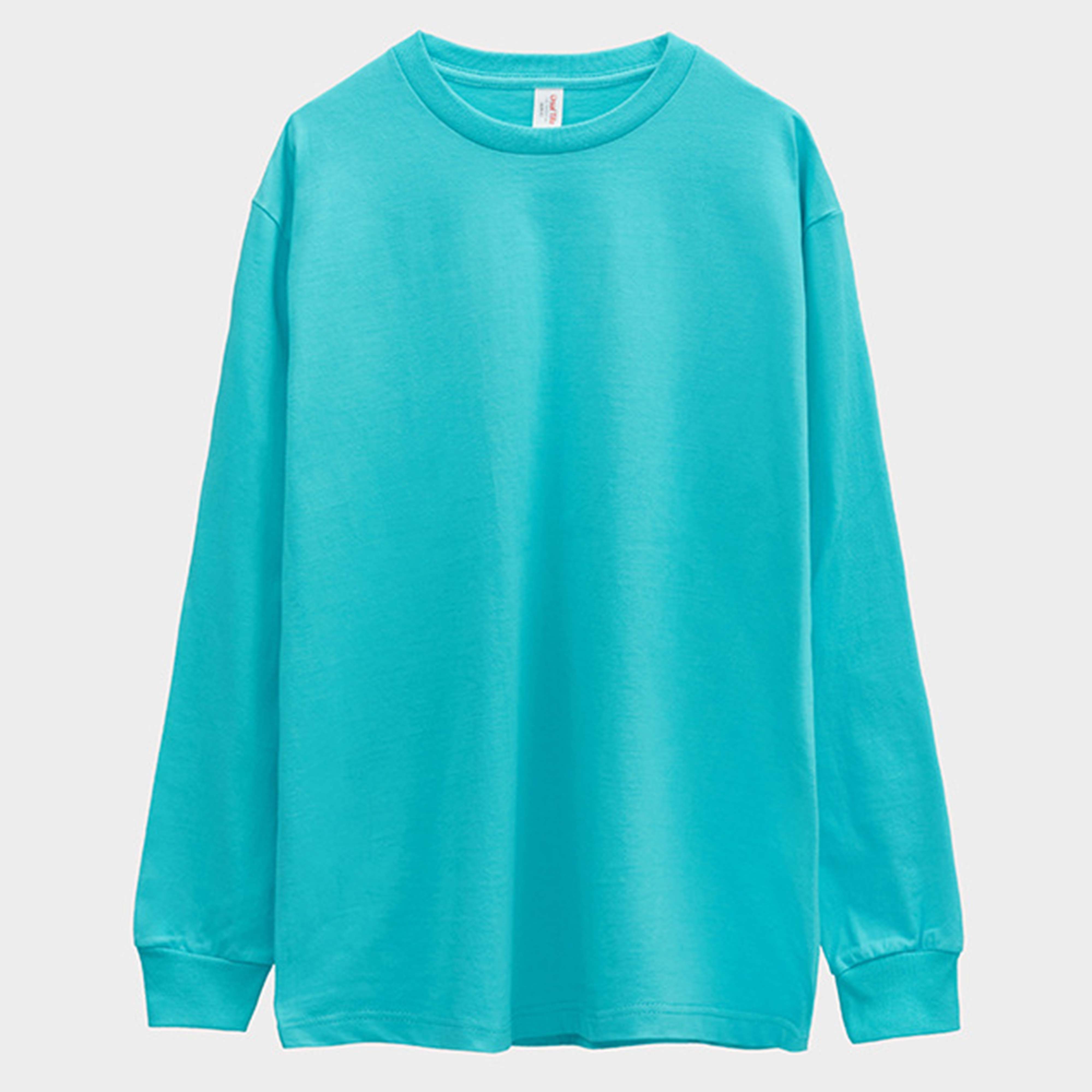 shys jm235-lx# 230克17支全棉长袖螺纹袖口t恤(周末接单不发货)_圆领