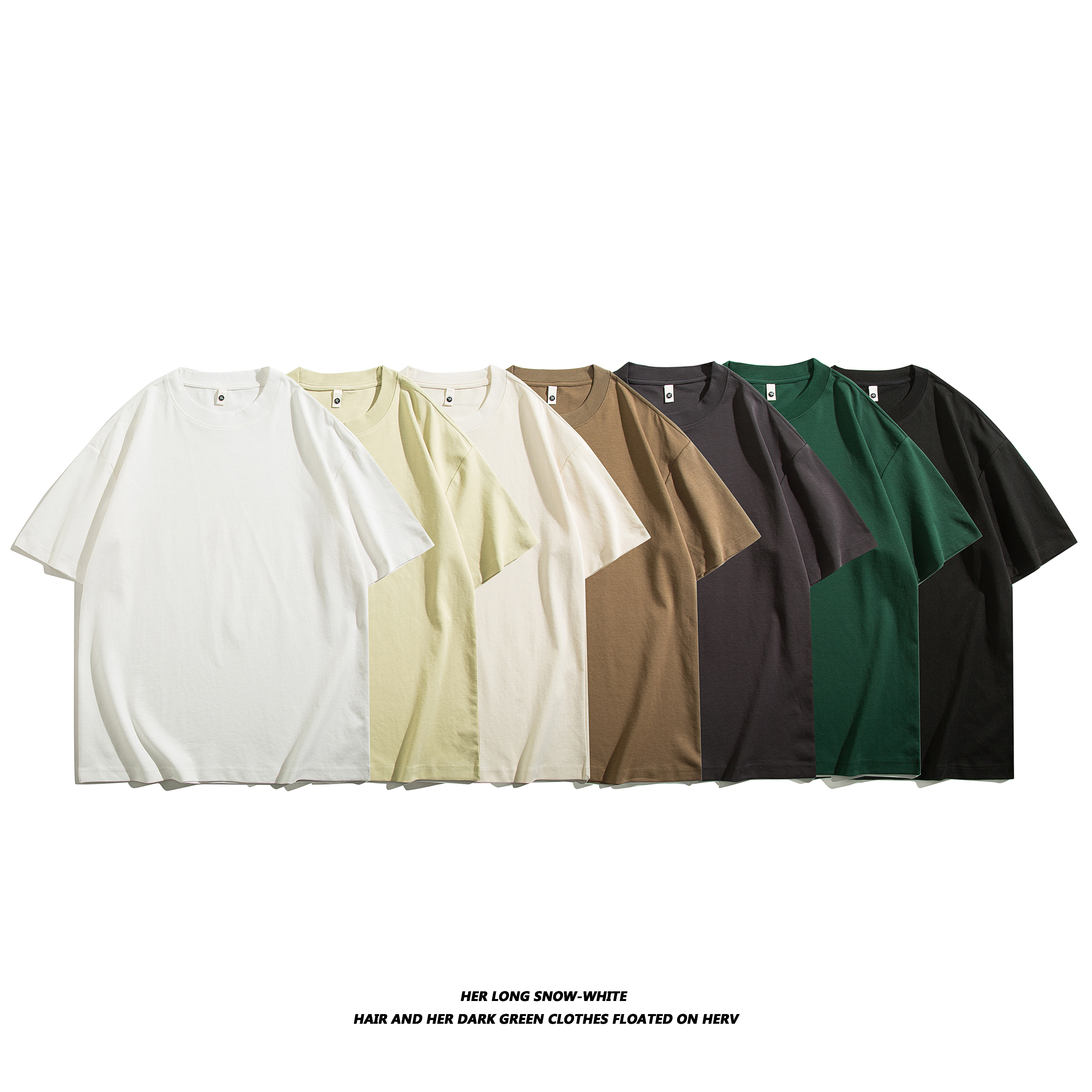 CZ060# 潮牌纯色圆领T恤